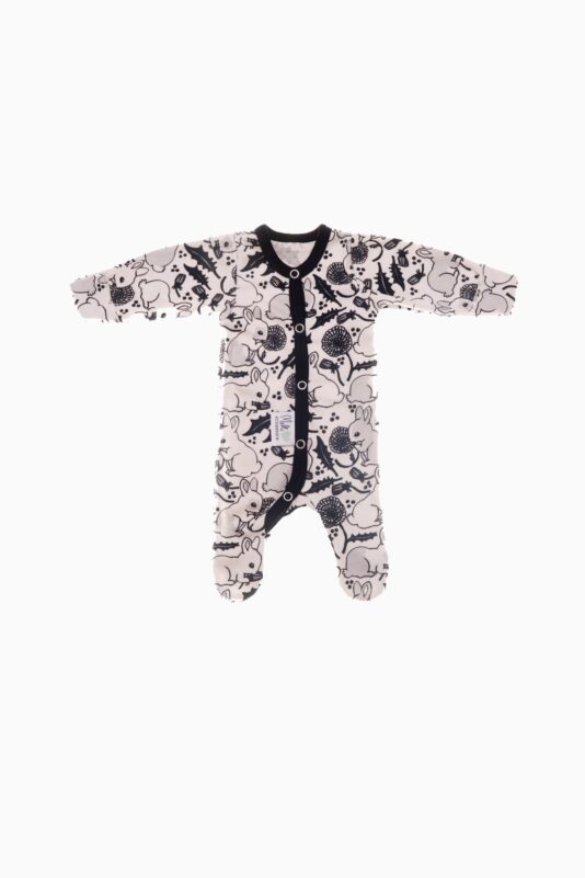 Premature Baby Jumpsuit Bunnies and dandelions 36/40-44/50