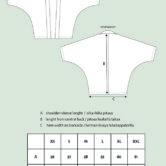 N.merino-tencel kimono mittakuva