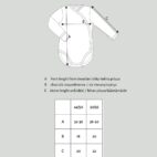 Lasten kietaisubody mittakuva