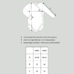 Lasten kietaisubody mittakuva