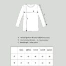 Lasten pitkähihainen paita mittakuva