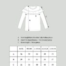 Lasten paita sivuttaisella röyhelöllä mittakuva