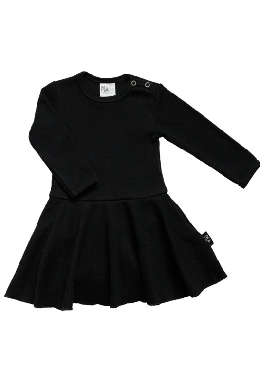 Dress with bodysuit black 50/56-86/92