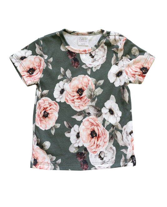 Lasten kukkakuosinen t-paita