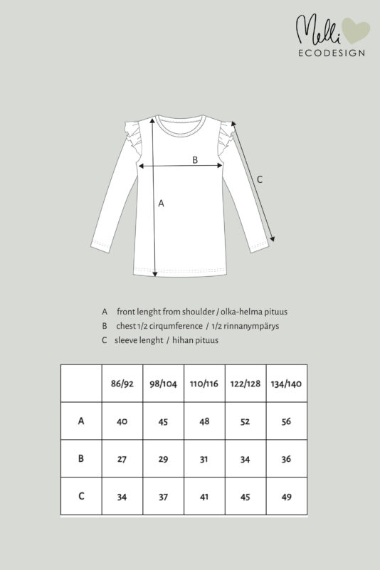 Lasten pinkki ribbipaita - Melli EcoDesign