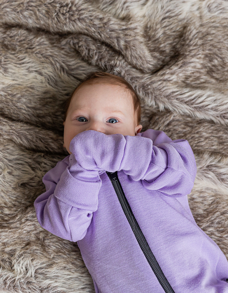 Mittens merino wool lavender 0-24 months – Melli EcoDesign