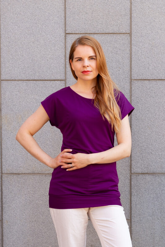 Naisten violetti paita - Melli EcoDesign
