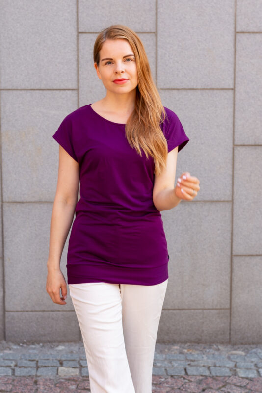 Violetti naisten paita - Melli EcoDesign