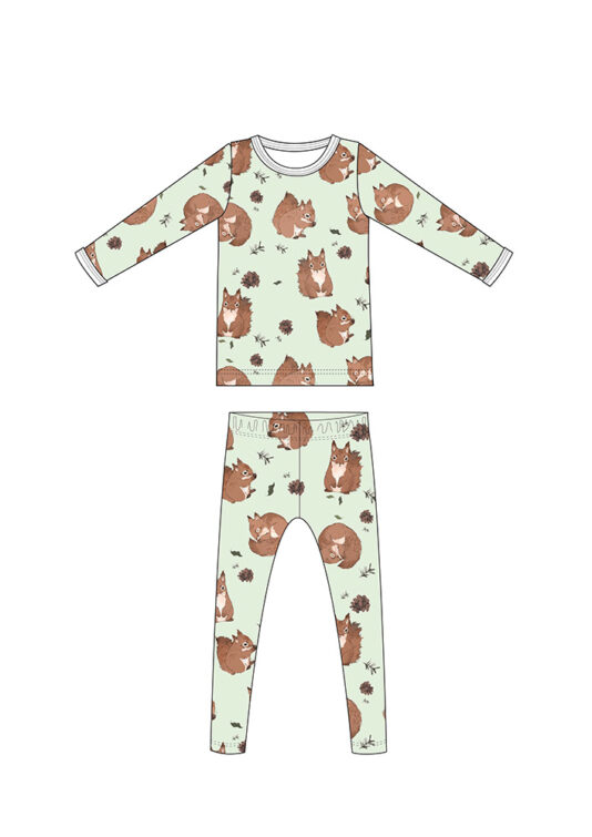 Hilla Clothing pyjamasetti Oravakaveri mintunvihreä Hilla Clothing pyjamasetti Oravakaveri mintunvihreä