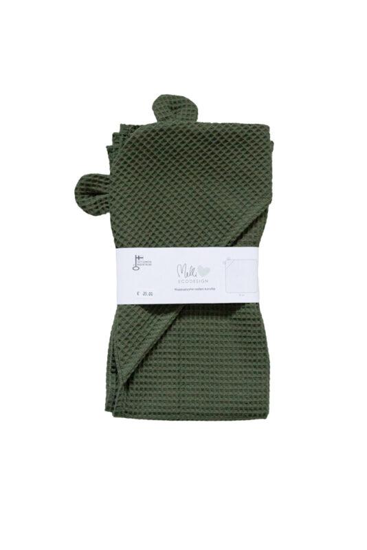 Vauvan nallepyyhe metsänvihreä - Melli EcoDesign