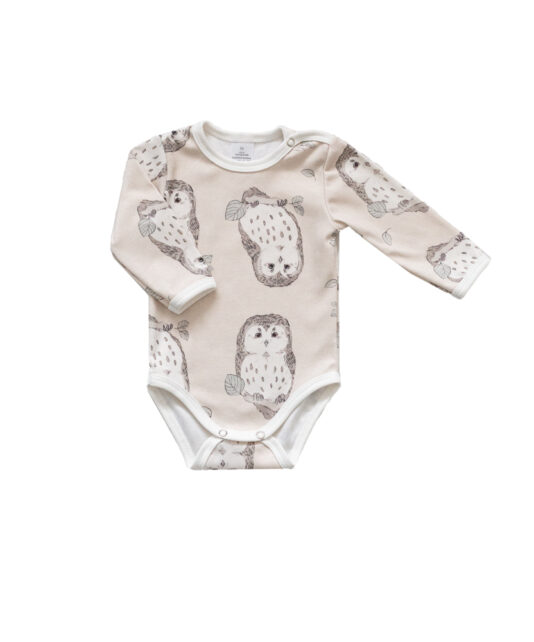 Vauvan body pöllö kuosilla - Hilla Clothing