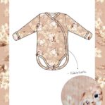 Vauvan ribbikietaisubody pupu kuosilla - Melli EcoDesign