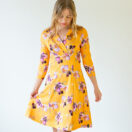Laskosmekko 3-4 hihoilla Mystic flower - Melli EcoDesign