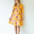 Laskosmekko Mystic flower okra -Melli EcoDesign