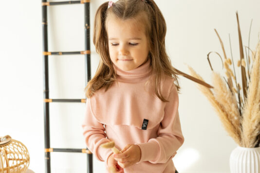 Lasten vaaleanpunainen merinovilla kauluri - Melli EcoDesign Lasten vaaleanpunainen merinovilla kauluri - Melli EcoDesign