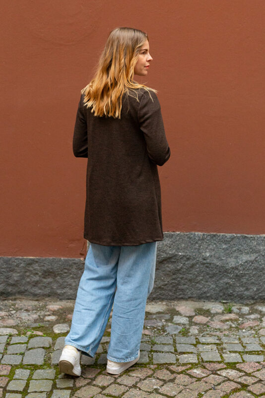 Naisten merino neuletakki mokka - Melli EcoDesign Naisten merino neuletakki mokka - Melli EcoDesign