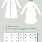 N.merinoneuletakki pitkä mittakuva