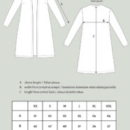 N.merinoneuletakki pitkä mittakuva