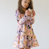 Lasten lila kukkamekko - Melli EcoDesign