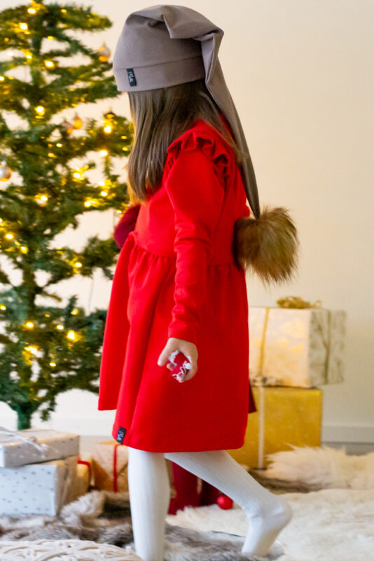 Lasten mokan sävyinen tonttulakki - Melli EcoDesign