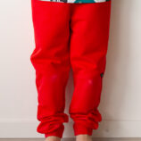 Lasten punaiset collegehousut - Melli EcoDesign