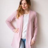 Naisten vaaleanpunainen merinovillatakki - Melli EcoDesign