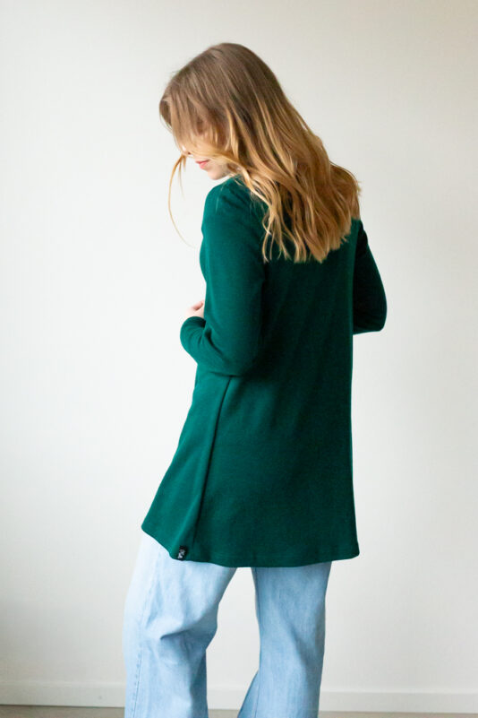 Naisten vihreä neuletakki - Melli EcoDesign