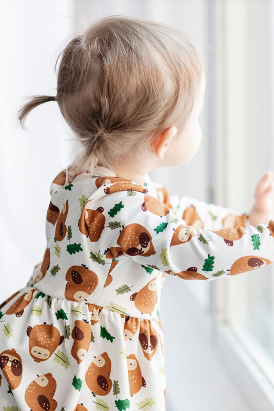 Pikkulin kuosinen lasten mekko - Melli EcoDesign