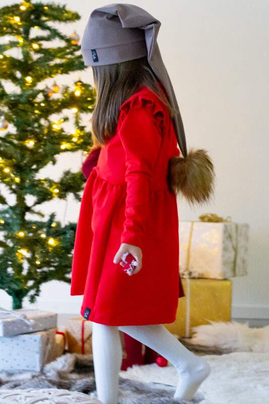 Ruskea tonttulakki tupsulla - Melli EcoDesign