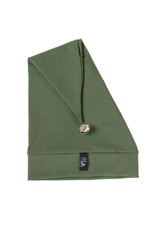 Tonttulakki vihreä kulkusella - Melli EcoDesign