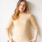 Vaalea naisten ribbipaita - Melli EcoDesign