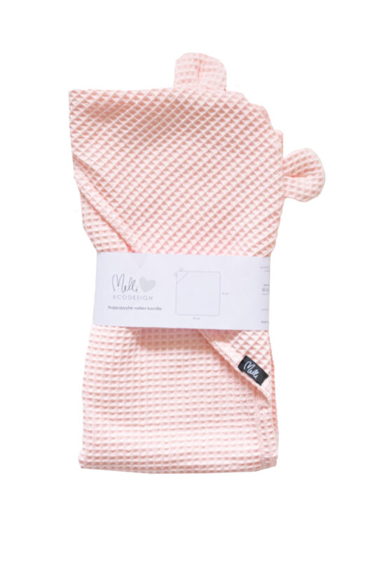 Vauvan nallepyyhe vaaleanpunainen - Melli EcoDesign