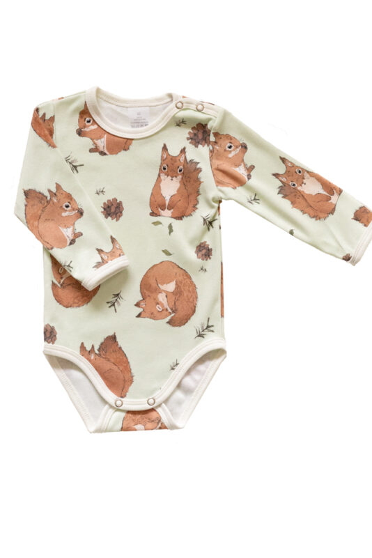 Vauvan vihreä orava body - Melli EcoDesign