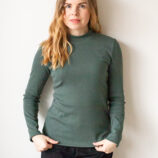 Vihreä ribbipaita naisille - Melli EcoDesign