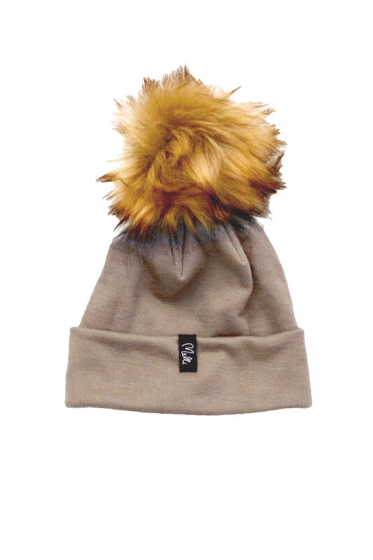 ENNAKKOMYYNTI: Merinovillapipo tekoturkistupsulla hiekka 50/52-54/56