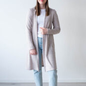 Hiekan sävyinen merinovilla neuletakki - Melli EcoDesign