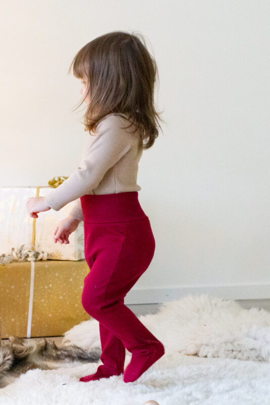 Vauvan burgundyt potkuhousut - Melli EcoDesign