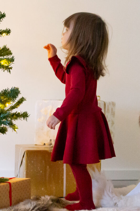 Vauvan punainen ribbinen bodymekko - Melli EcoDesign