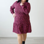 Frillahelmainen leopardi pinkki mekko - Melli EcoDesign