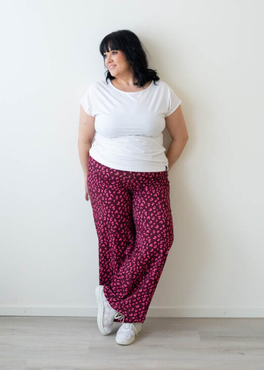 Naisten pinkit leveä lahkeiset housut - Melli EcoDesign