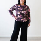 Kukkakuosinen naisten collegepaita -Melli EcoDesign