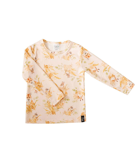 Lasten paita Viljapellon kätköissä vaalea kaura- Melli Eco Lasten paita Viljapellon kätköissä vaalea kaura- Melli Eco