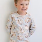 Lasten ribbipaita suloisella pupu kuosilla - Melli EcoDesign