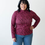 Leopardi pinkki kuosinen naisten paita - Melli EcoDesign