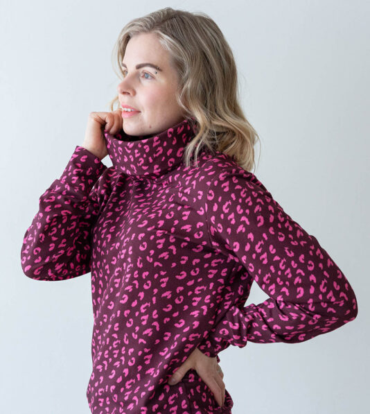 Naisten Collegepaita kauluksella pinkki - Melli EcoDesign Naisten Collegepaita kauluksella pinkki - Melli EcoDesign