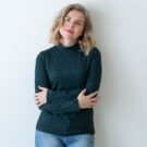 Naisten Paita korkealla kauluksella Leo havu - Melli EcoDesign_