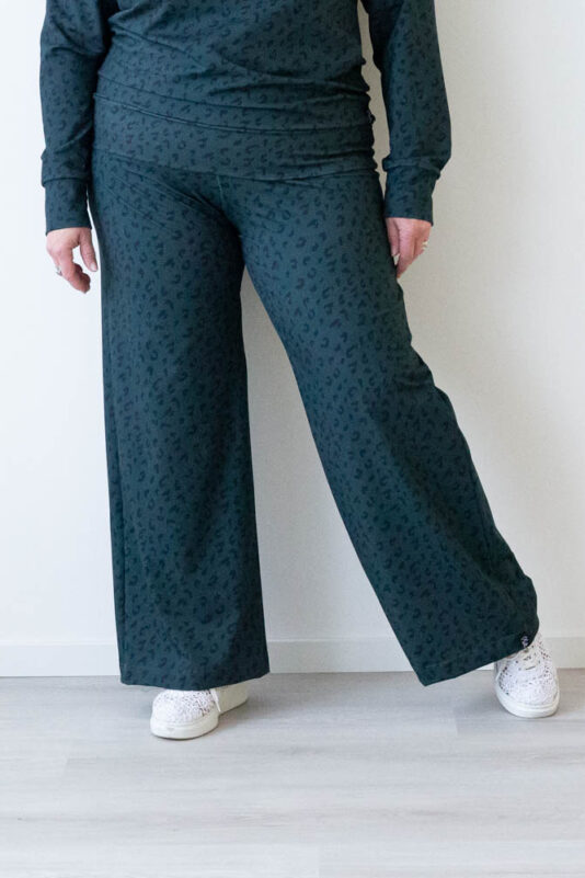 Naisten leopardi havu kuosiset housut - Melli EcoDesign