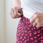 Naisten leopardi housut pinkki _ Melli EcoDesign_