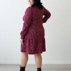 Naisten leopardi pinkki frillamekko - Melli EcoDesign