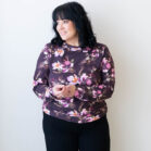 Naisten luumun värinen collegepaita - Melli EcoDesign